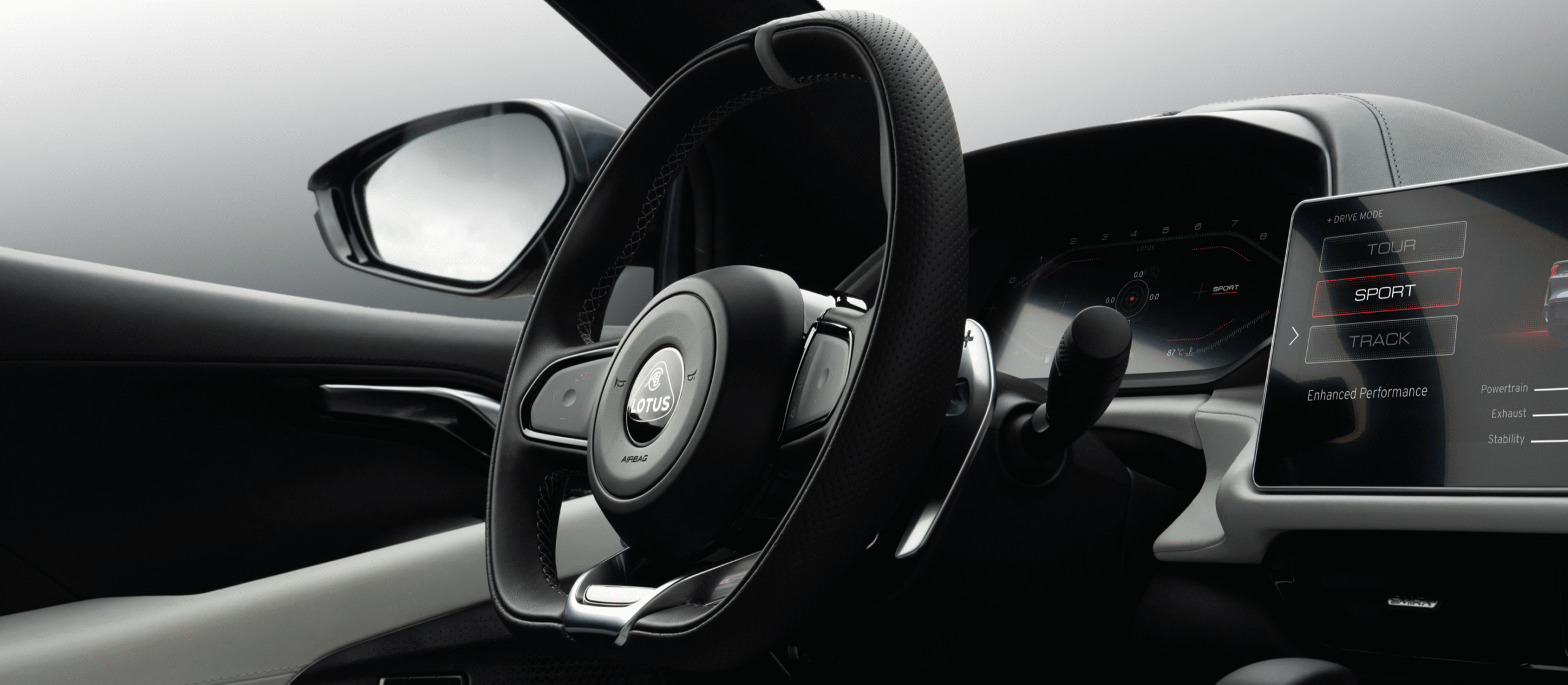 STEERING WHEEL WIDE SHOT